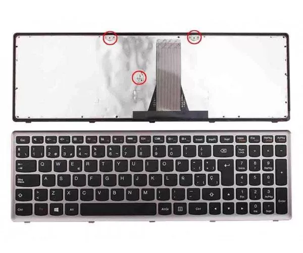 Teclado compatible para port&aacute;til LENOVO IdeaPad g500s / g505s / s500 / s510p / z510 / Marco plata / negro
