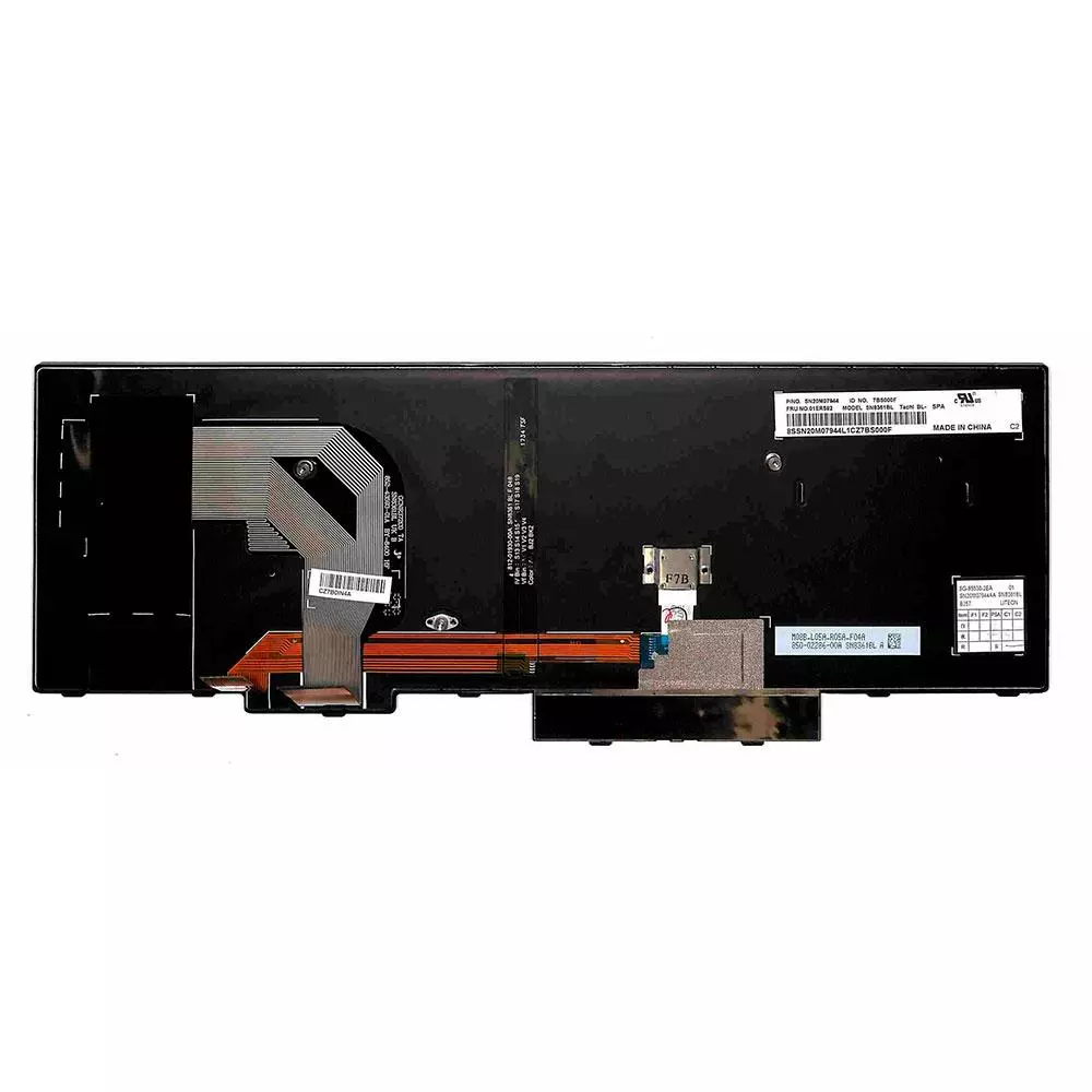 Teclado compatible para port&aacute;til LENOVO ThinkPad T570/P51s / negro / 01ER551
