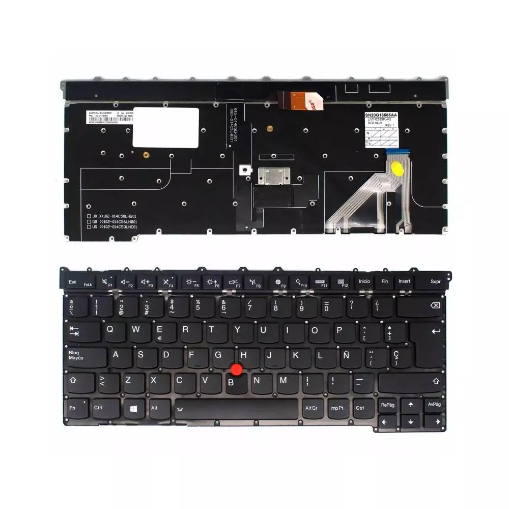 Teclado compatible para port&aacute;til LENOVO X1 carbon Gen 3