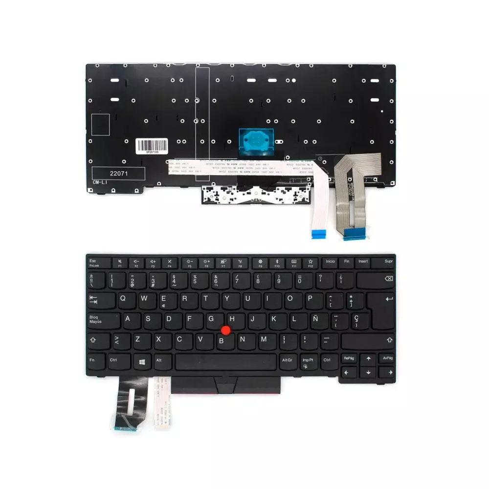 Teclado compatible para port&aacute;til LENOVO T460 / T470 / con poinstick / retroiluminado
