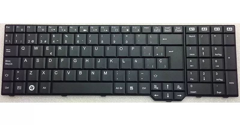 Teclado compatible para port&aacute;til FUJITSU Amilo xa3520/pi3625/3530/3670  bk