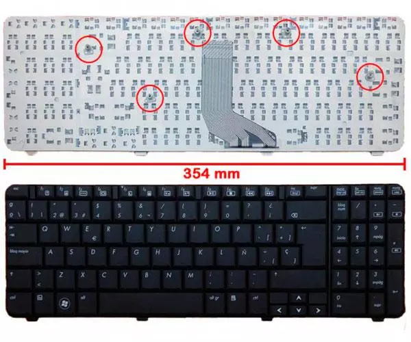 Teclado compatible para port&aacute;til HP g61 / cq61 / cq71  negro