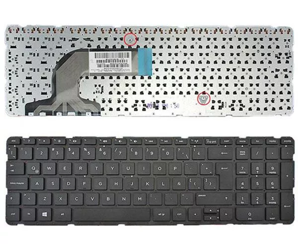 Teclado compatible para port&aacute;til HP Pavilion 15-e /15-n / Hp 250 g3/ negro flame win8 sin marco