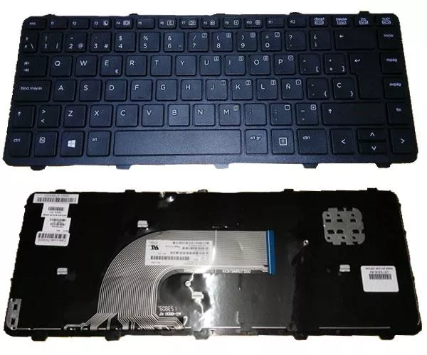 Teclado compatible para port&aacute;til HP Probook 430 g2 / 440 g1 / 445 g1 / 640 g1 / negro con marco