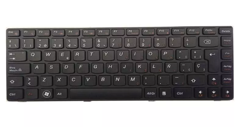 Teclado compatible para port&aacute;til LENOVO z380/ z480/ z485/ g480/ g485 negro