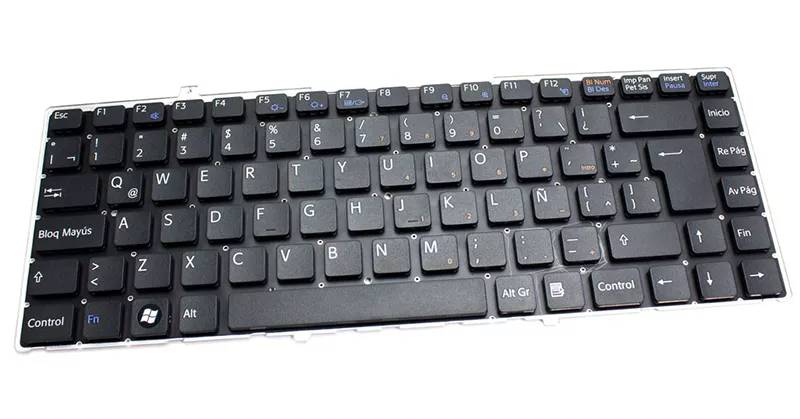 Teclado compatible para port&aacute;til SONY vgn-fw series sin marco negro