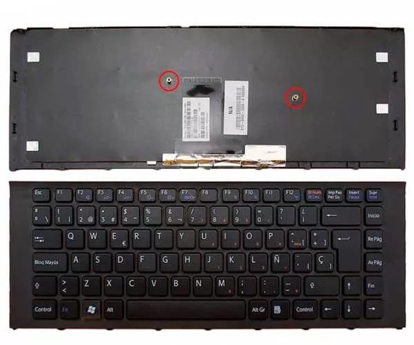 Teclado compatible para port&aacute;til SONY Vaio vpc-ea negro con marco /  mp-09l16e0-886