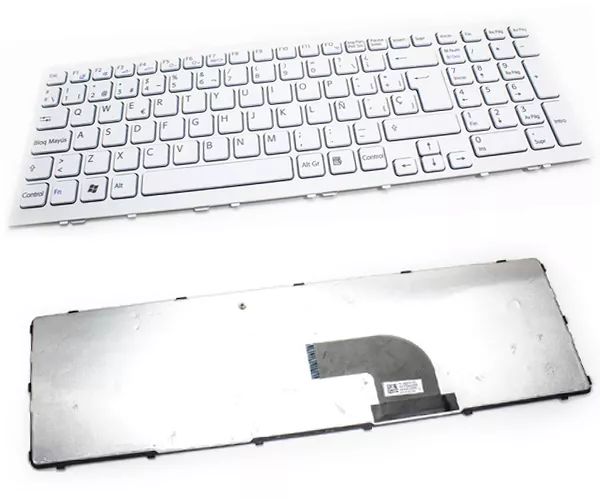 Teclado compatible para port&aacute;til SONY sve15 / sve17 series blanco