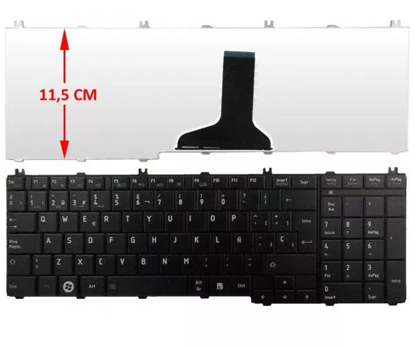 Teclado compatible para port&aacute;til TOSHIBA C650 / L670/ L755 / C660 / L660 / L655 / L750 / Negro