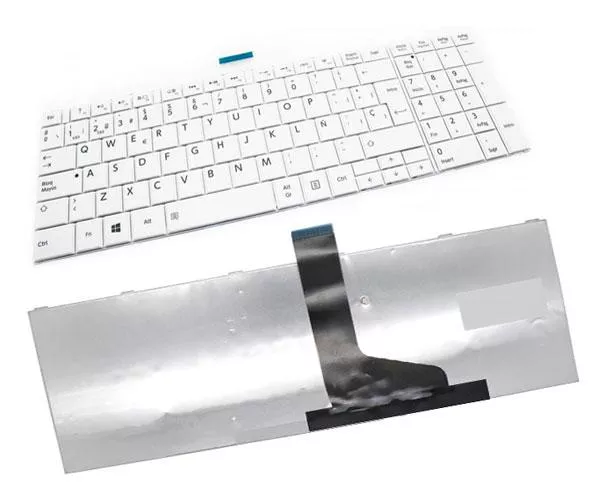 Teclado compatible para port&aacute;til TOSHIBA c850/c855/c870/l850/l855 /l950 blanco sin marco