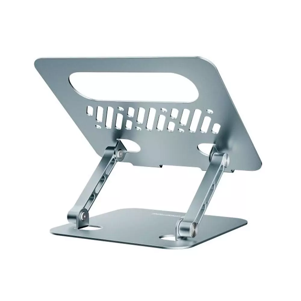 Soporte universal aluminio para Portatil Hasta 17" Conceptronic  / Plegable / Altura Ajustable / Gris / THANA10G