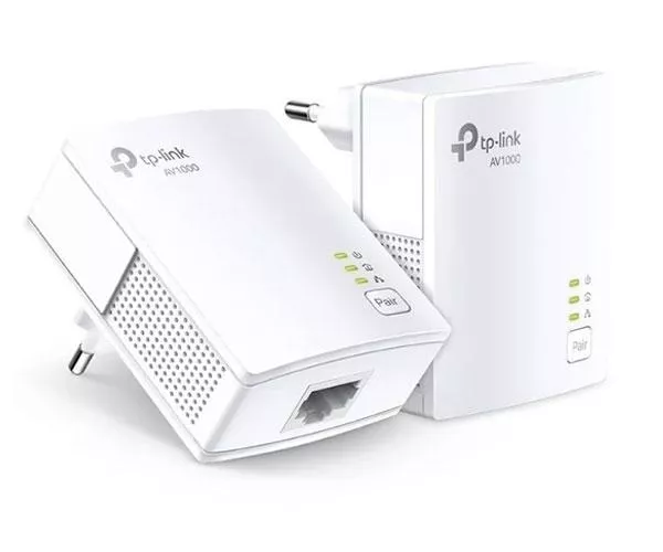 &divide; Homeplug tp-link powerline 1000mb pa7017kit 1p giga kit 2 unidades