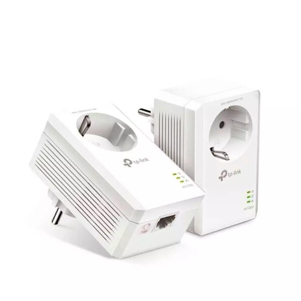 &divide; Homeplug tp-link powerline 1000mb pa7017kit passthrough 1p giga kit 2 unidades