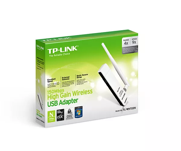 Tarjeta de Red USB Wifi TL-WN722N / 150Mbps / Antena desmontable / TP-Link