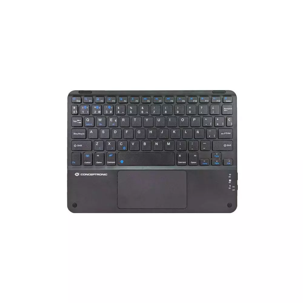 Mini Teclado Inalambrico Bluetooth Conceptronic / Con touchpad / Negro / TOBIN01BES