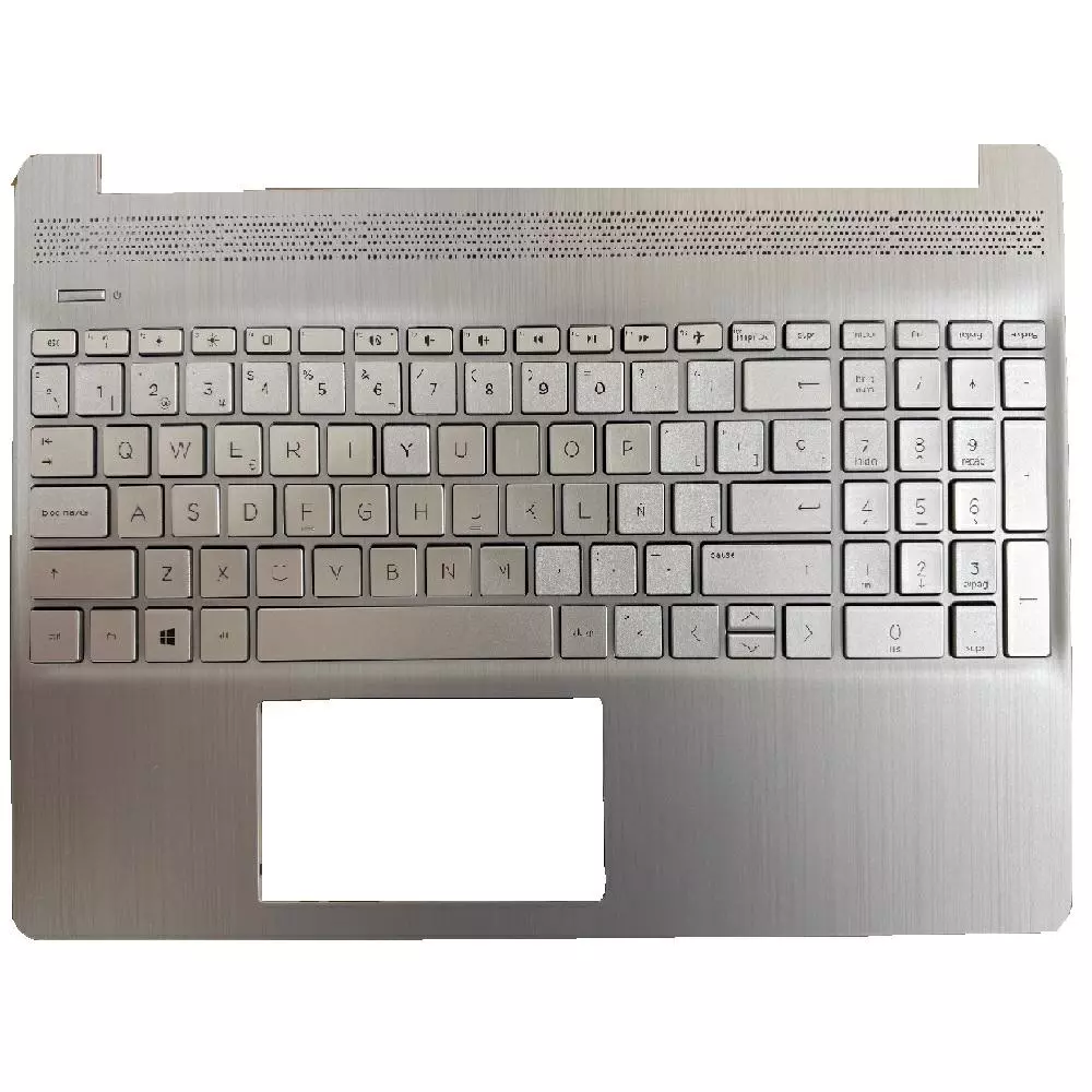 Top case + Teclado compatible para port&aacute;til HP 15S-EQ / 15S-FQ Plata V.2