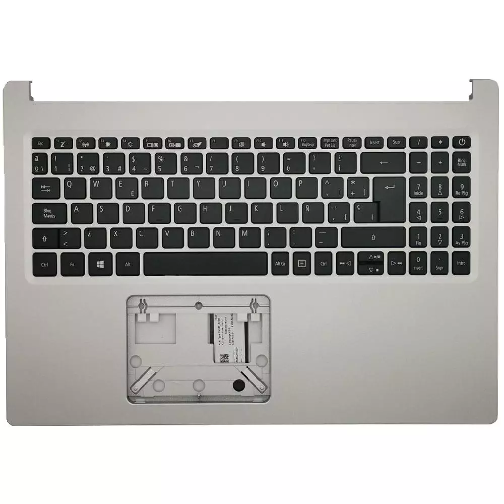 Top case + Teclado compatible para port&aacute;til ACER 5 A515-55 Plata