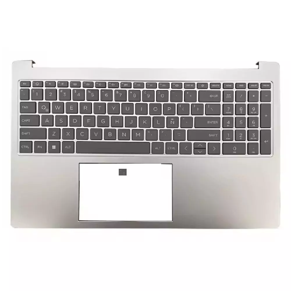 Top case + Teclado compatible para port&aacute;til HP 15-FC / 15-FD Plata