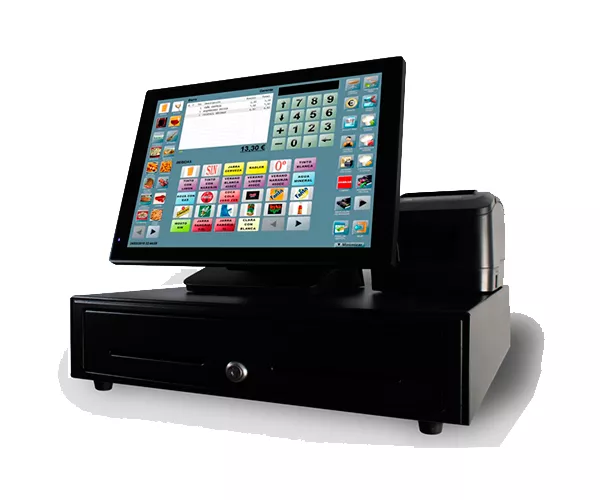 Pack TPV Hosteler&iacute;a completo con pantalla 15" / impresora t&eacute;rmica / Caj&oacute;n Portamonedas / Software de Gesti&oacute;n