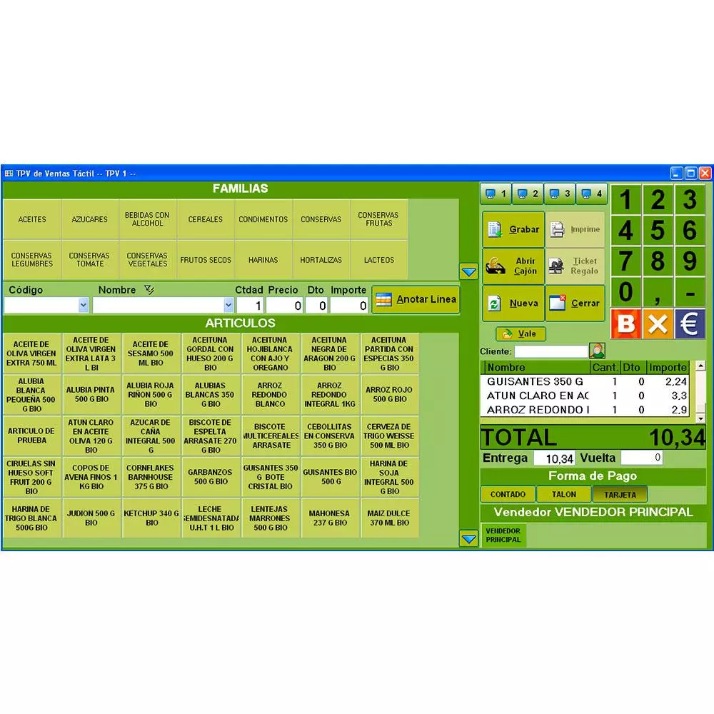 Software Programa de Gesti&oacute;n Est&aacute;ndar TPVSOF para COMERCIOS