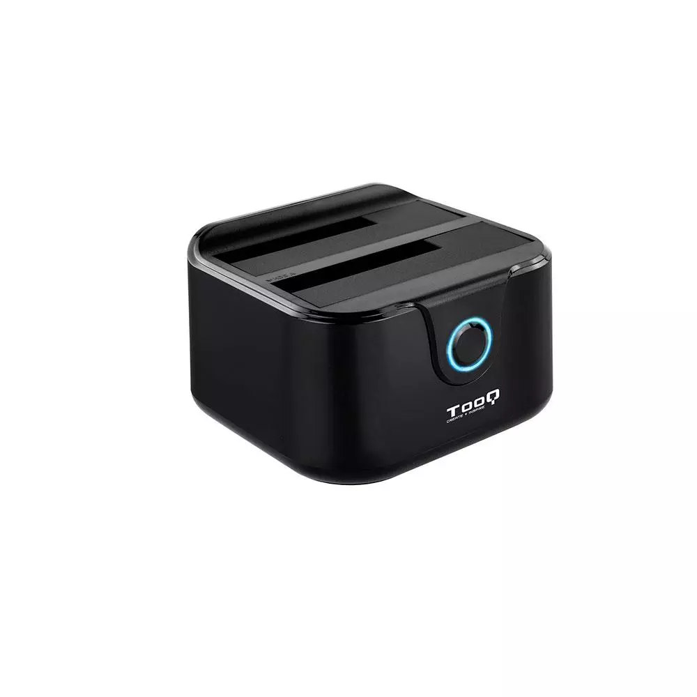 Docking Station Clonacion TOOQ Sata 2.5 / 3.5 / HDD / SSD / USB 3.0 / Bahia Dual / Negro / TQDS-802B
