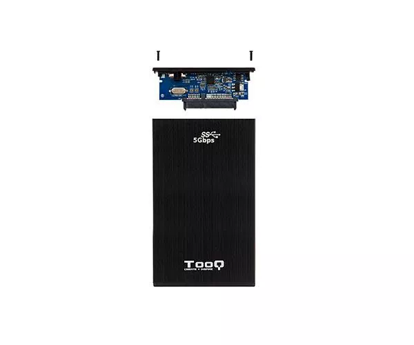 Caja externa aluminio 2.5 USB 3.1 Sata Tooq Negra 9.5mm TQE-2522B
