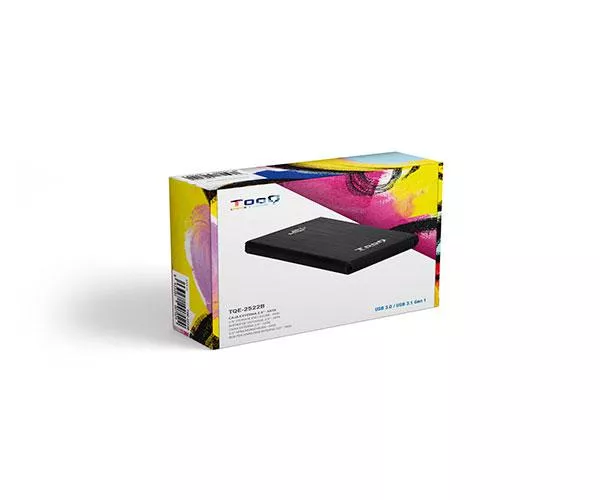 Caja externa aluminio 2.5 USB 3.1 Sata Tooq Negra 9.5mm TQE-2522B