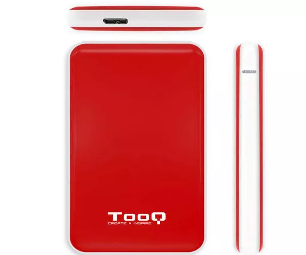 Caja externa 2.5 USB 3.1 gen1 sata Tooq / Rojo / 9.5mm / TQE-2528R