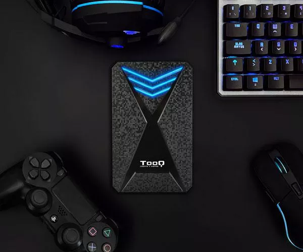 Caja externa Gaming 2.5 USB 3.0/3.1 Gen 1/ Sata / Tooq / 9.5mm / Leds Azul / TQE-2550BL