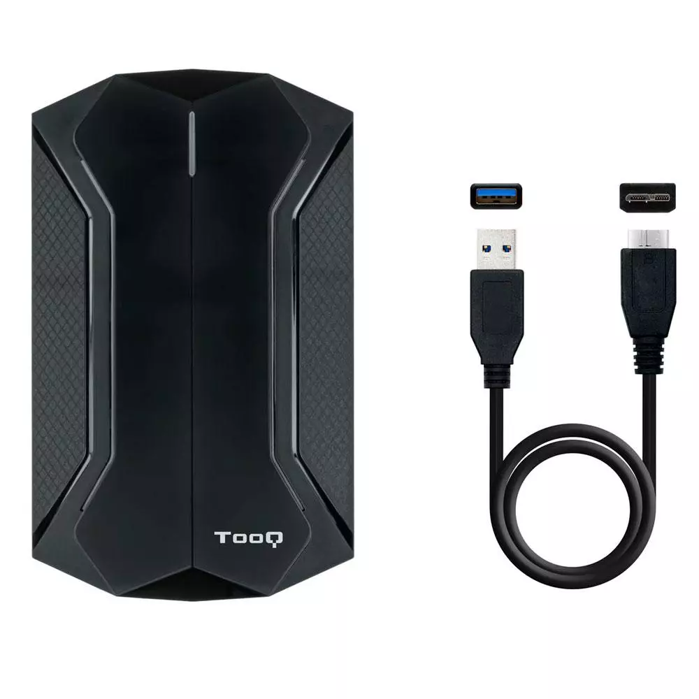 Caja externa Gaming 2.5 USB 3.0/3.1 Gen 1 / Sata / Tooq / 9.5mm / Leds Multicolor / TQE-2599RGB