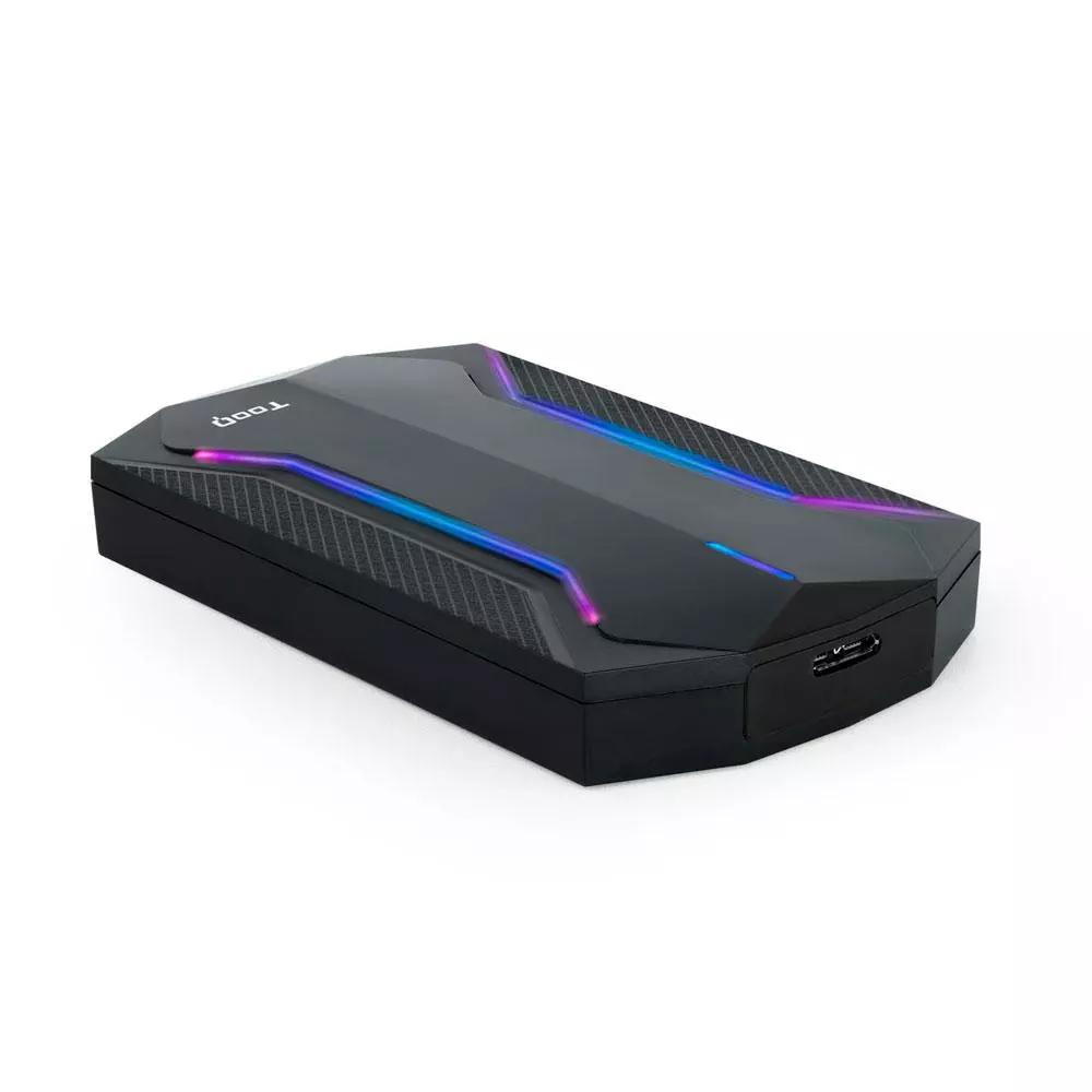Caja externa Gaming 2.5 USB 3.0/3.1 Gen 1 / Sata / Tooq / 9.5mm / Leds Multicolor / TQE-2599RGB
