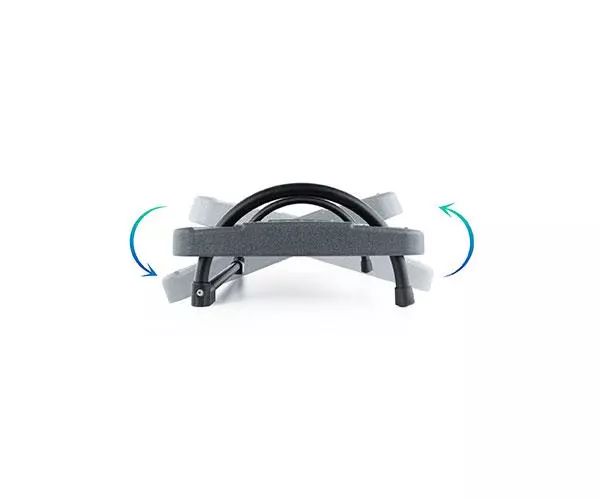 Reposapies Tooq / Ajustable en inclinaci&oacute;n / Goma antideslizante / Gris / TQFR0601-G