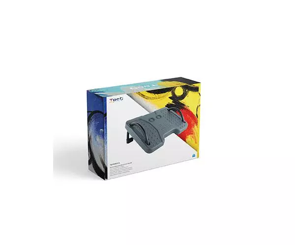 Reposapies Tooq / Ajustable en inclinaci&oacute;n / Goma antideslizante / Gris / TQFR0601-G