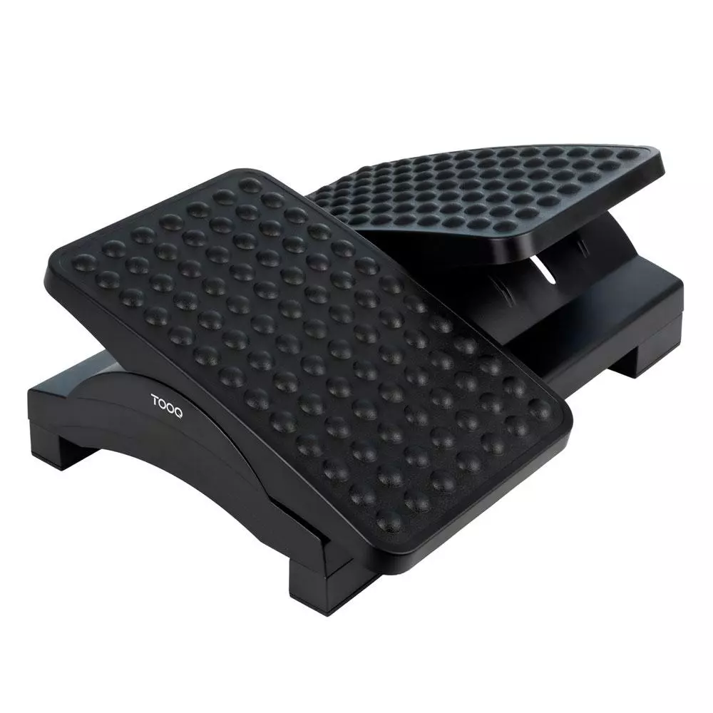 Reposapies Tooq / Ajustable en altura e inclinaci&oacute;n / Negro / TQFR0604-B