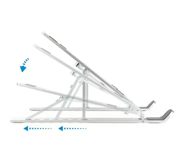 Soporte aluminio plegable para portatil Hasta 15"  Tooq TQLRS0033-AL / 7 niveles de altura / Tablets / Movil