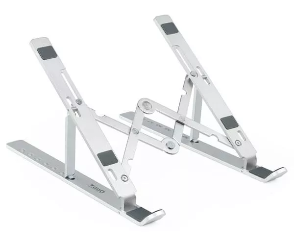 Soporte aluminio plegable para portatil Hasta 15"  Tooq TQLRS0033-AL / 7 niveles de altura / Tablets / Movil