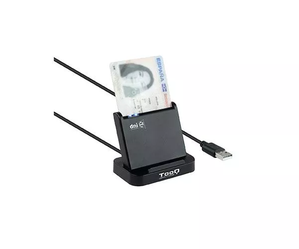 Lector Dni externo Tooq USB 2.0 Vertical / Dni 4.0 / Negro / TQR-220B