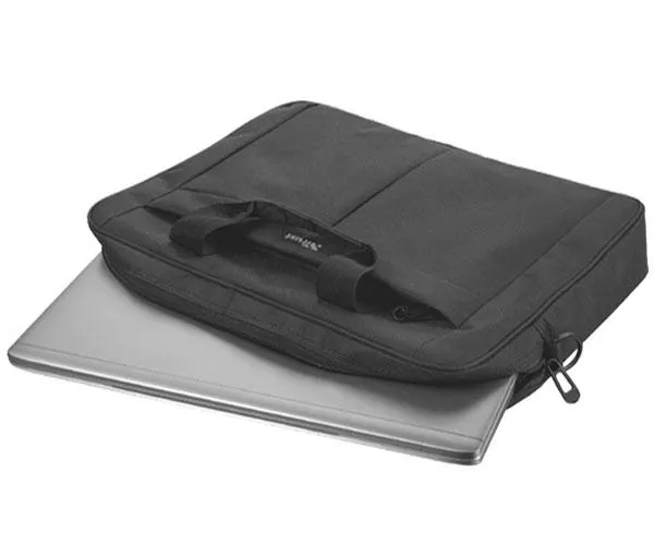 Maletin portatil Trust Primo Negro / Hasta 16 pulg. / Correa al hombro ajustable / Compartimento principal acolchado  21551