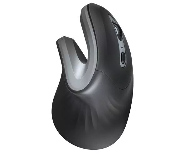 Raton Inalambrico Trust Verro Ergonomico / Angulo 60&ordm; / 1000-1600dpi / Negro