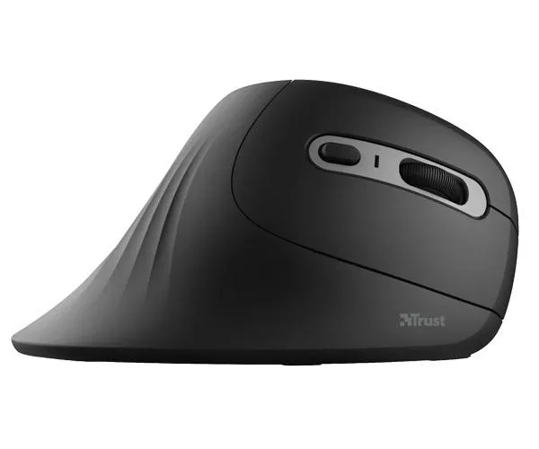 Raton Inalambrico Trust Verro Ergonomico / Angulo 60&ordm; / 1000-1600dpi / Negro