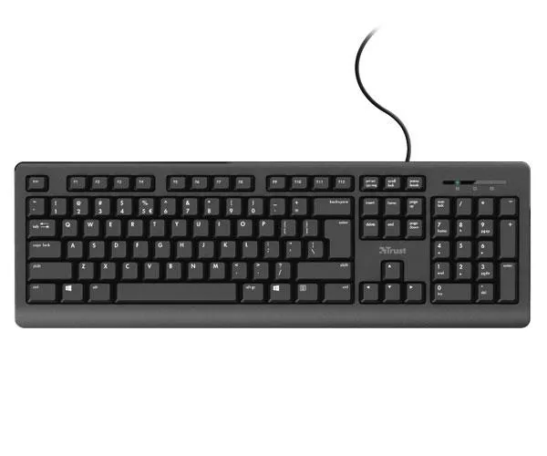 Teclado multimedia Usb Trust TK-150 / Tama&ntilde;o compacto / Teclado Silenciado / Resistente a derrames