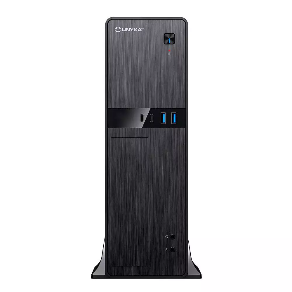 &divide; Caja microatx slim unyka uk2011 type c dise?o compacto fuente sfx 450w formato horizontal vertical