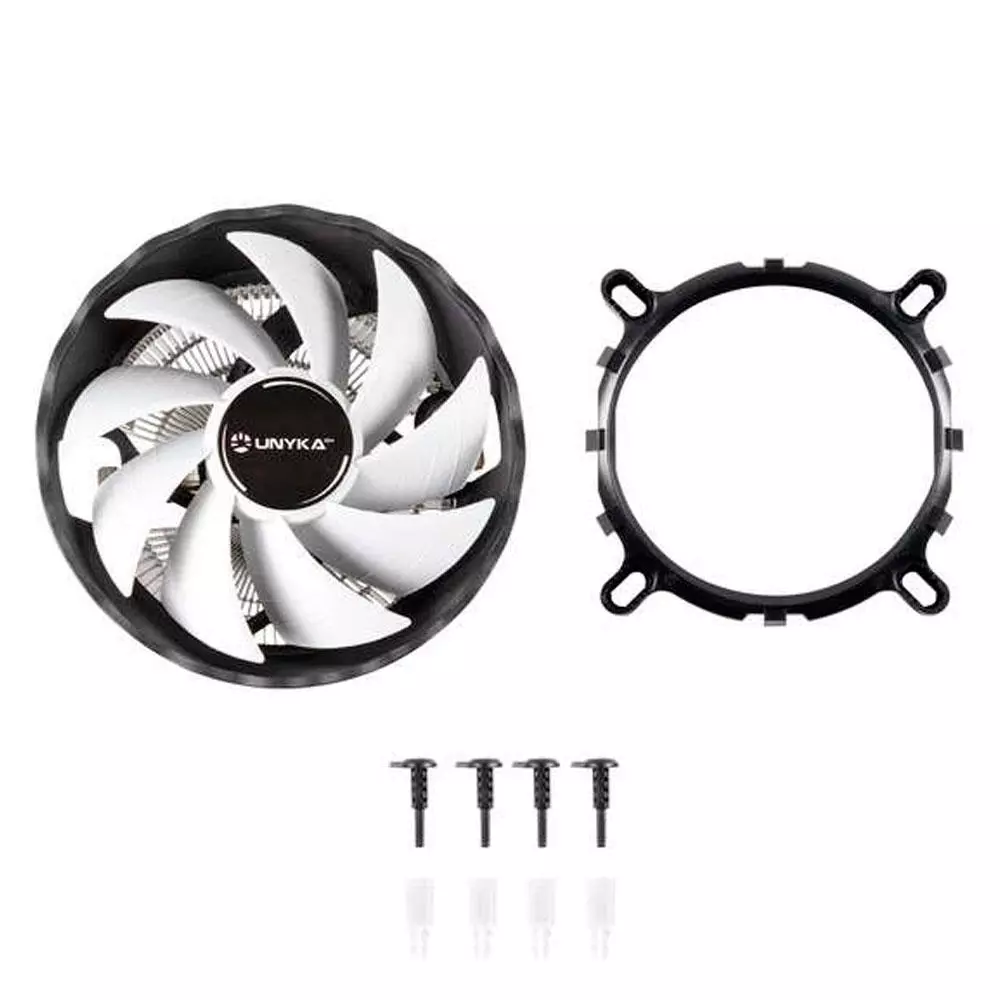 &divide; Ventilador para cpu unykach jotun df 120 120mm tdp 95w alt. 72mm low profile blanco