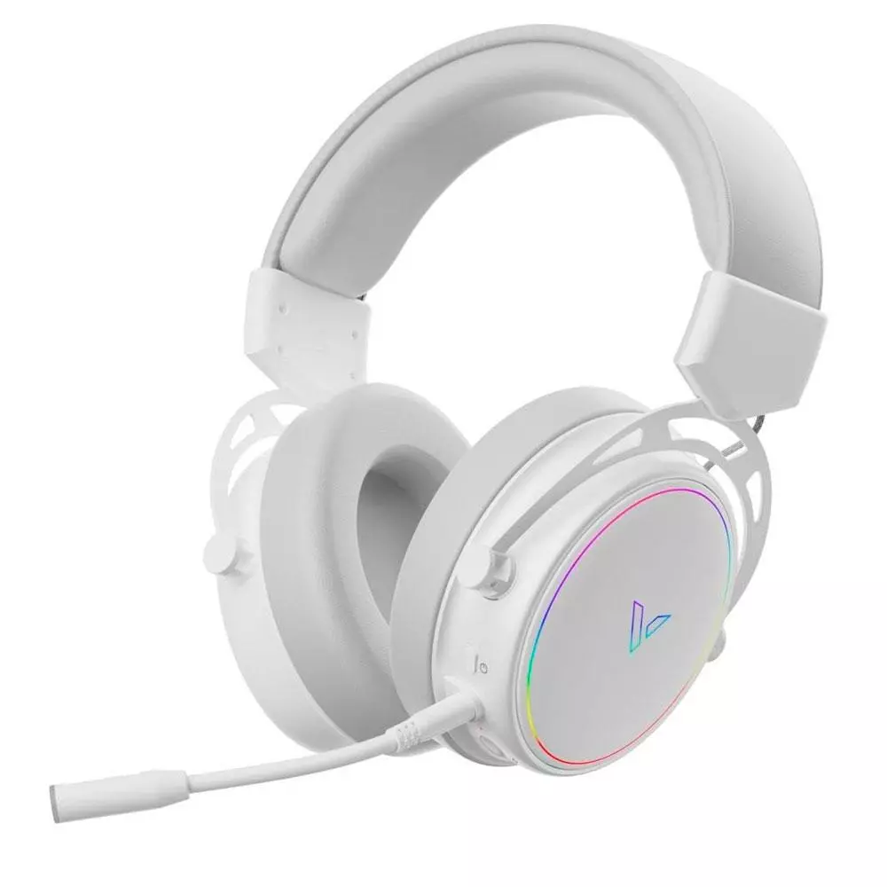 Auriculares inalambricos RAPOO VH800 Gaming / BT 5.2 / RF 2.4Ghz / RGB / Cancelacion de ruido / Blanco