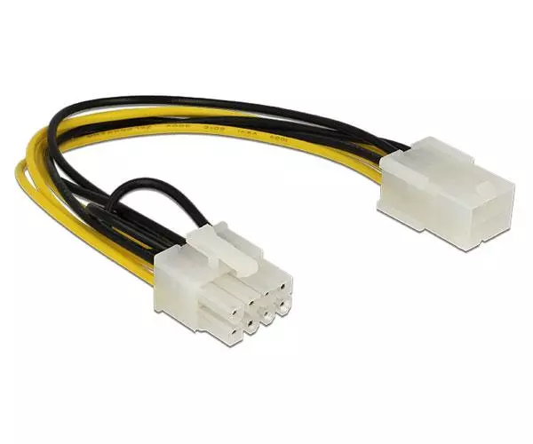 Adaptador alimentacion gr&aacute;fica 6 Pines Pci-e a 8 Pines Pci-e / 20cm / Delock 83775