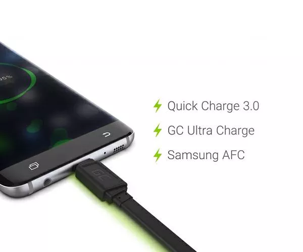 Cable USB a micro USB 0.25m negro GREENCELL KABGC01 DESCATALOGADO