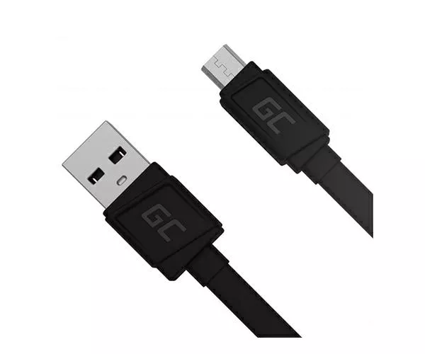 Cable USB a micro USB 0.25m negro GREENCELL KABGC01 DESCATALOGADO
