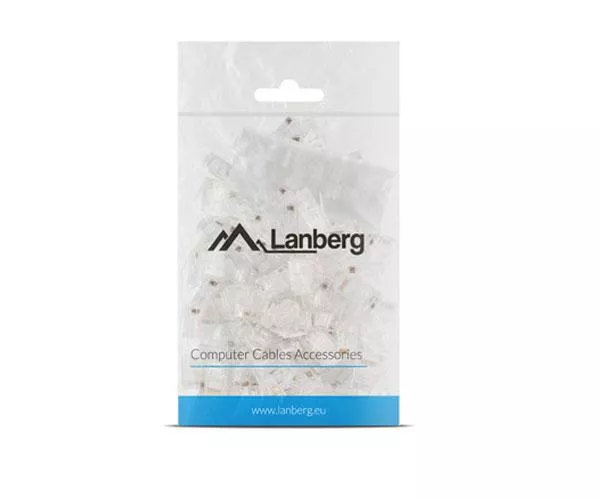 Conector RJ45 8 hilos cat.6e Utp con guia (pack 100 uds) Lanberg Plu-6000