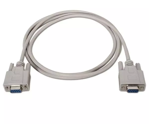 Cable Serie RS232 DB9 hembra a DB9 Hembra / Aisens / Beige / A112-0066