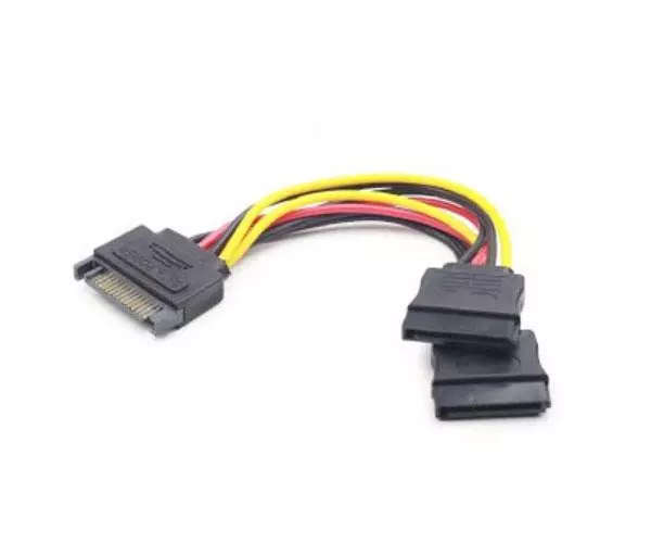 Cable duplicador alimentacion sata a 2x sata  0.15m / cc-satam2f-01 / Cablexpert